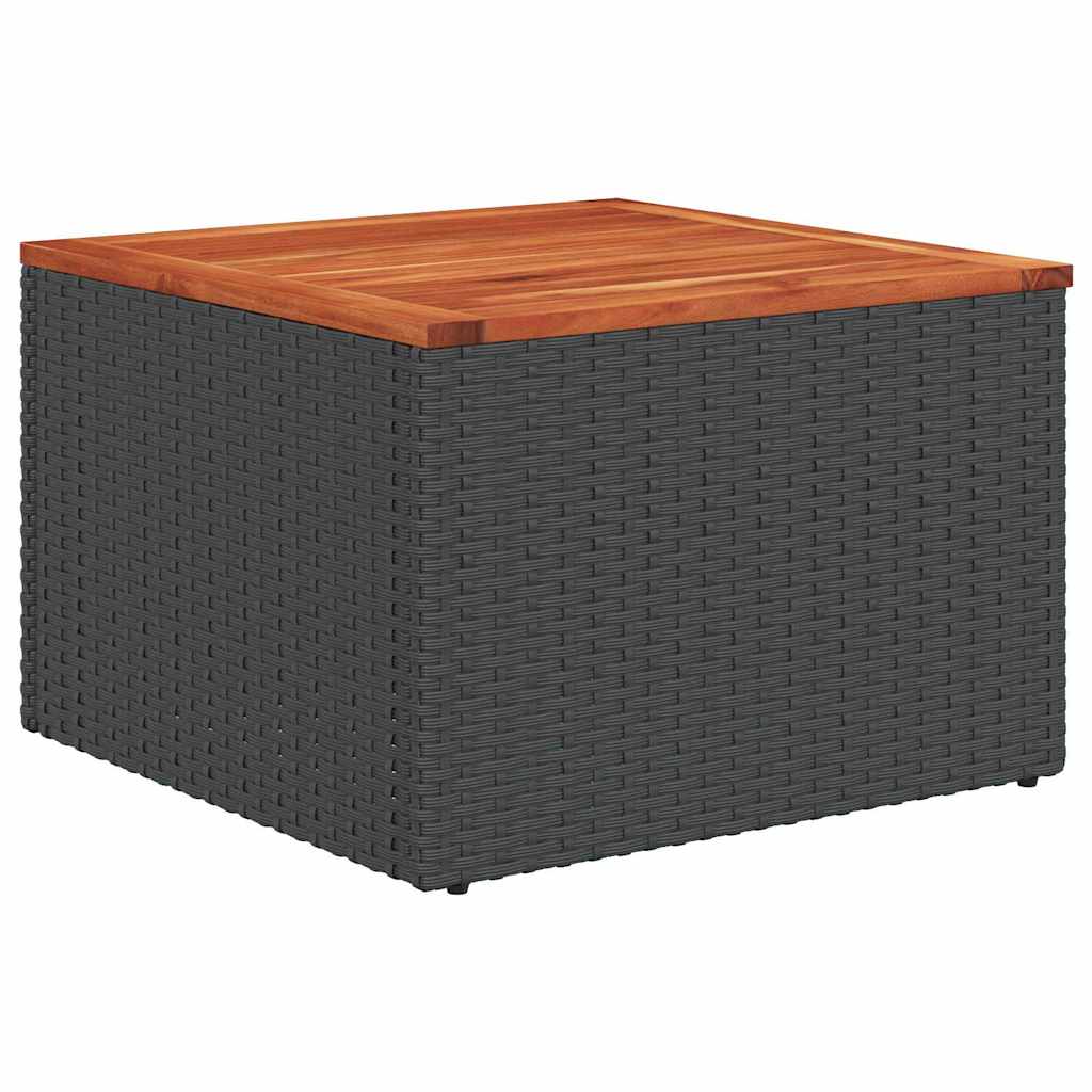 Garten-Sofa-Set mit Kissen mit Speicher 7 pcs Schwarz und Creme